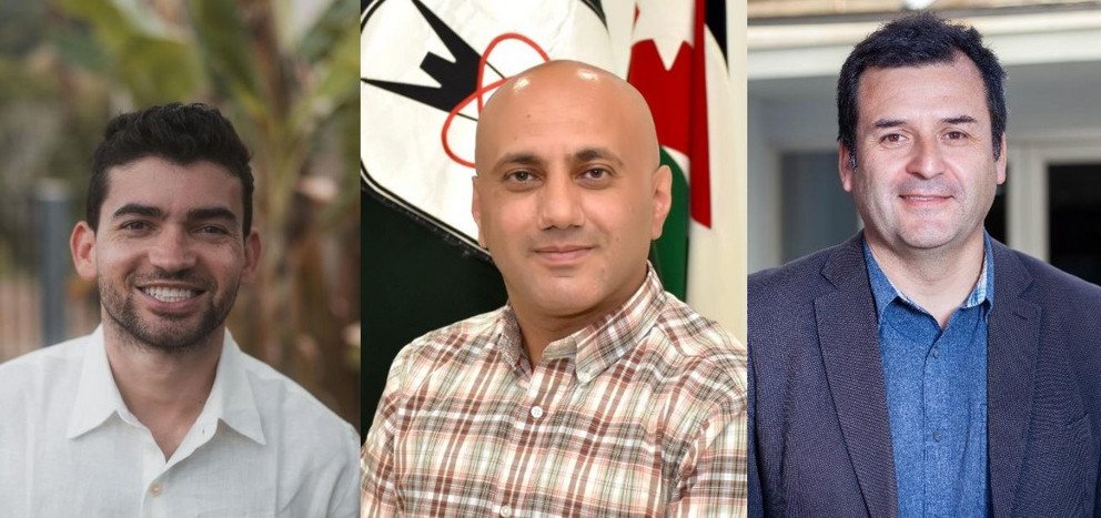 Bild von li nach re: Dr. Barbosa, Dr. Daradkeh, Prof. Dr. Pena-Ramirez