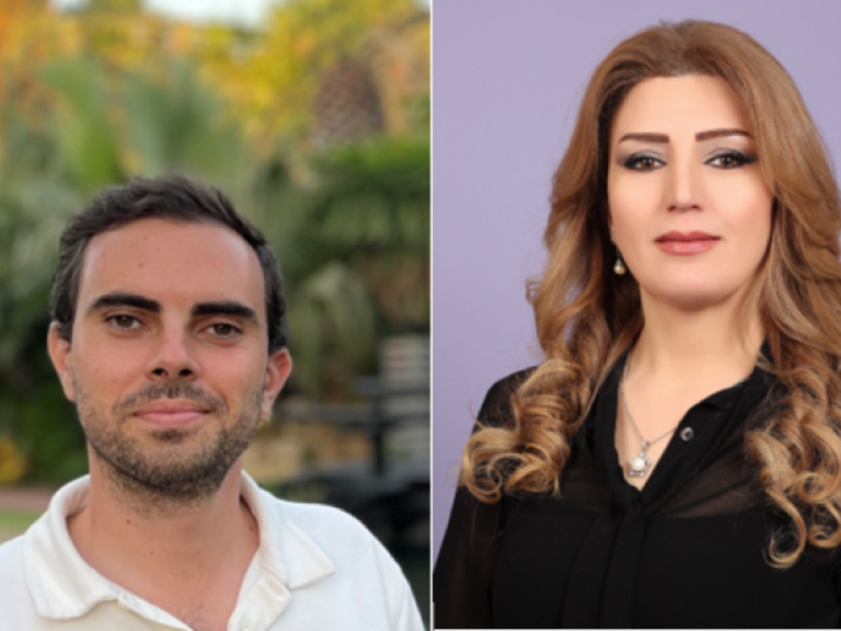 [Translate to Englisch:] Links: Dr. Llorca-Galiana, rechts: Dr. Asslan