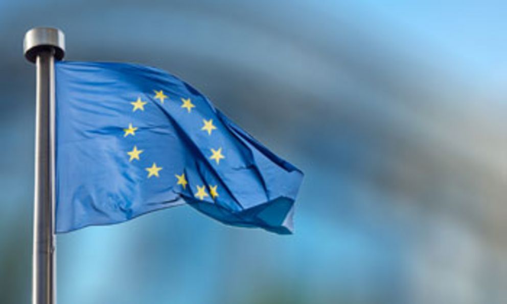 Europafahne in Brüssel - Symbolbild